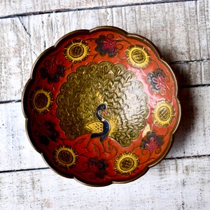 Vintage Messing Enameled Bowl Home Decor Small Brass Decorative Bowl