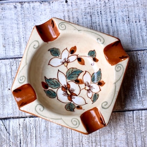 Vintage Ceramic Ashtray Gouda Irene Zenith Home Decor Hand Made Ashtray Table Decor