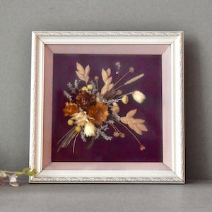 Vintage Herbarium Dried Flowers Wooden  Frame Home Decor Vintage Wall Hanging Artwork