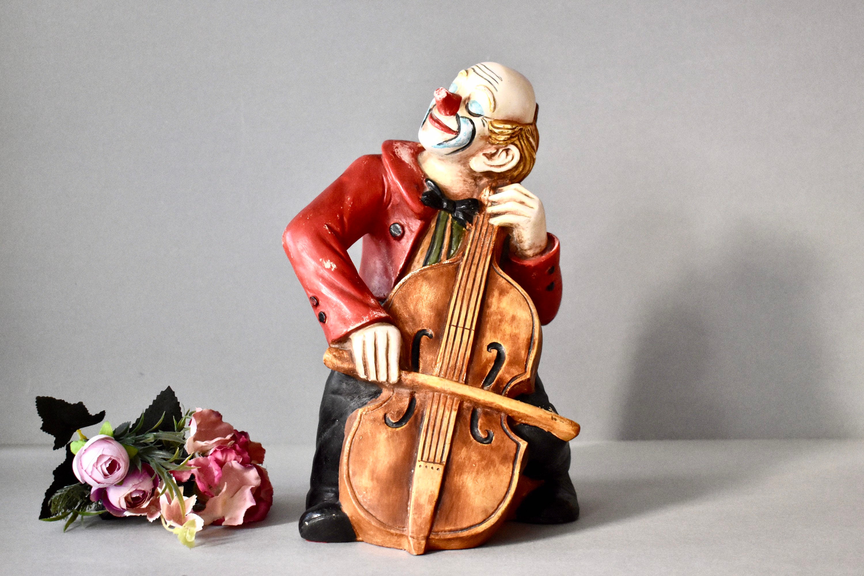 ヴィンテージピエロの製置物2点ですバラ売り賜ります