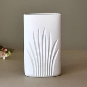 Vintage German White Matte Porcelain Pottery Vase by Rosenthal