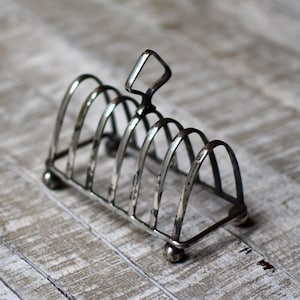 Estante para tostadas antiguo plateado, utensilios para servir, decoración del hogar, estante para servir tostadas