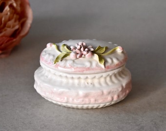 Vintage Ceramic Jewelry Box Bassano Italy Home Decor Retro Jewelry Box