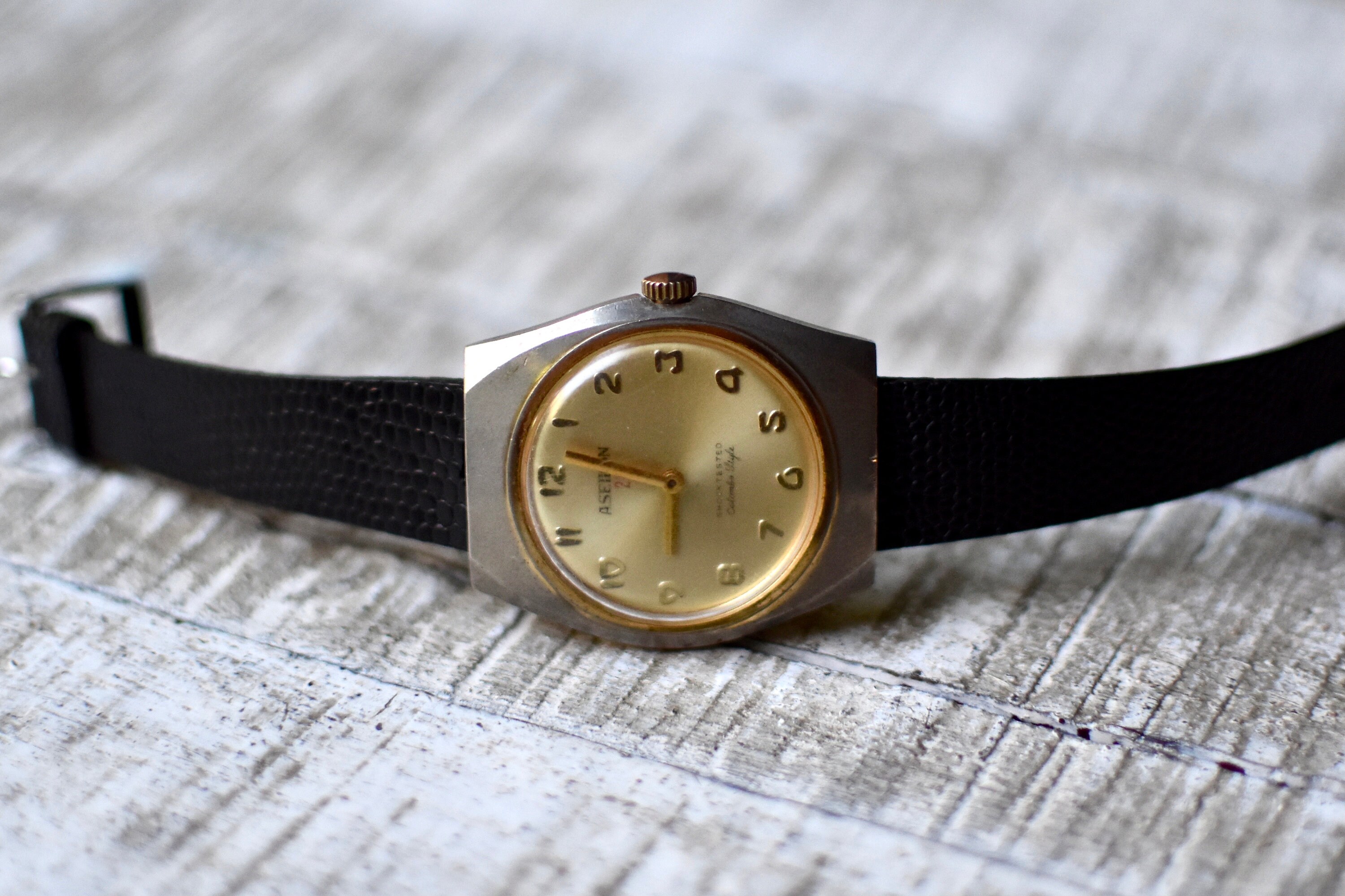 Vintage Swiss Wristwatch Aseikon 21 Watch Collectible Manual Watch