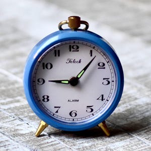 Vintage Small Alarm Clock Japan  Table Clock Home Decor Table Vinntage Decor