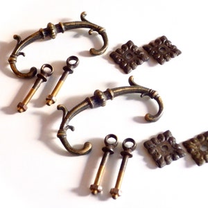 Vintage Bronze Furniture Hardware Cabinet Handles Craft Supplies