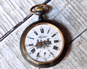 Reloj de bolsillo suizo antiguo Regulador Goliat Reloj coleccionable