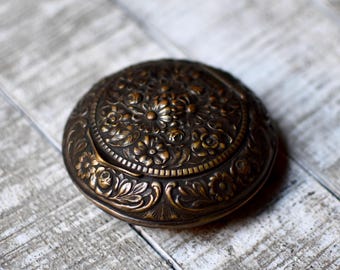 Antique Silver Plated Tobacco  Box Trinkets Box Collectible Snuff Box