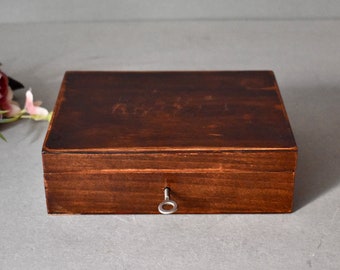 Vintage Wooden Tobacco Box Cigarette Storage Box Retro Wooden Box