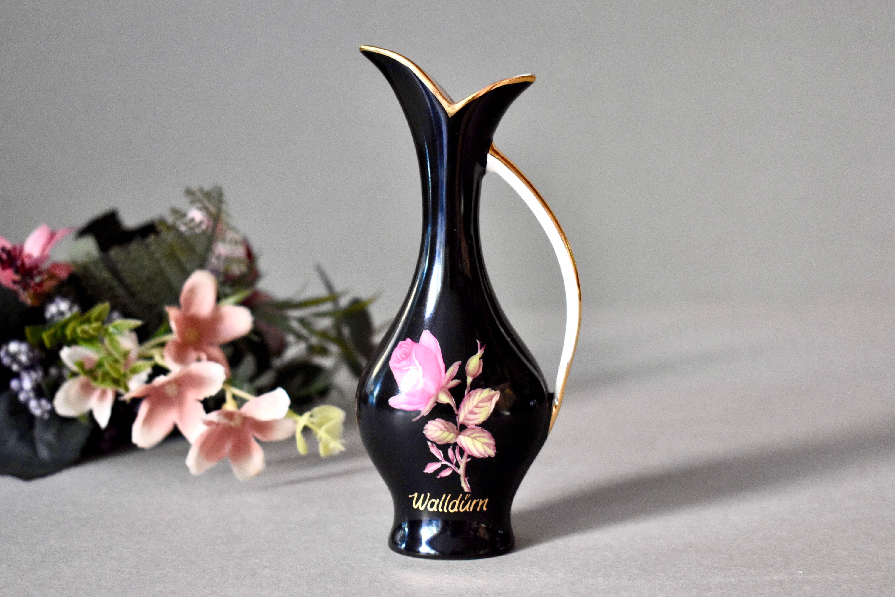 Vintage Germany Small Porcelain Vases Home Decor Table Bavaria Wagner Bayreuth Flowers