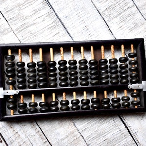 Vintage Chinese Wooden Abacus Real Wood Hand Made Abacus Education Tools Children Gift