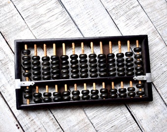 Vintage Chinesischer Holzbakus Echtholz handgemachtE Abacus Bildung Werkzeuge Kinder Geschenk