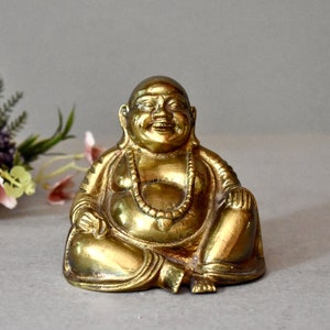 Vintage Brass Buddha Statuette Messing Casting Buddha Figurine