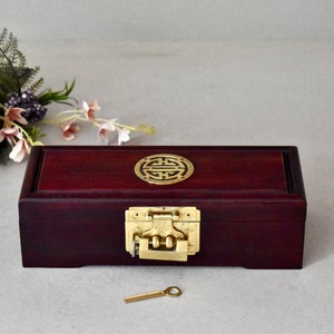 Vintage Wooden Jewelry Box Chinese Wooden Box Home Decor