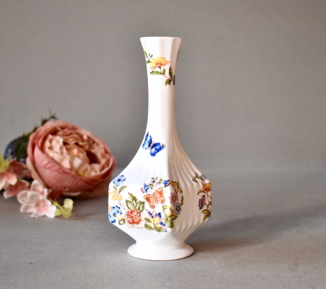 Vintage Porcelain Vases Aynsley Home Decor Cottage Garden Table Decor
