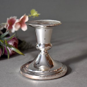 Vintage Small Silver Plated Candlestick Holder Home Decor Table Decor