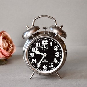 Vintage Alarm Clock Junghans Clock Antique Decor Vintage Alarm Clock German Table Clock