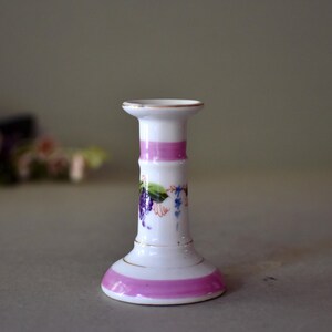 Vintage Porcelain Candle Stick Holder  Vintage Home Decor Table Decor Hand Painted  Porcelain