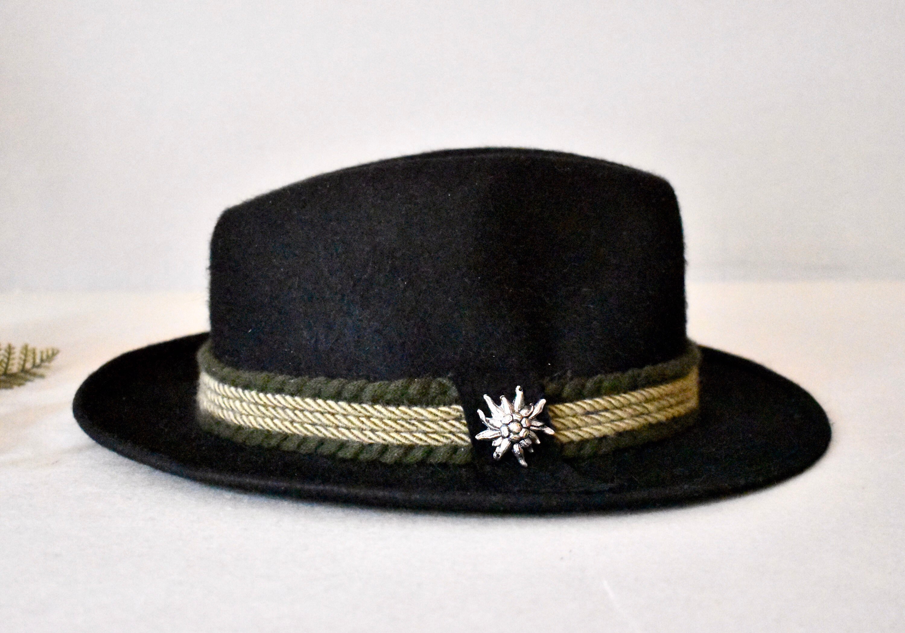 Vintage Mans Black Hunting Hat Germany Wool Hunting Hat Etsy