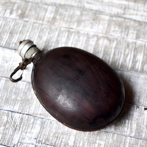 Old Military Canteen Bulgarian Army Water Flask Water Canteen Vintage Water Flask Military Wooden Water Flask