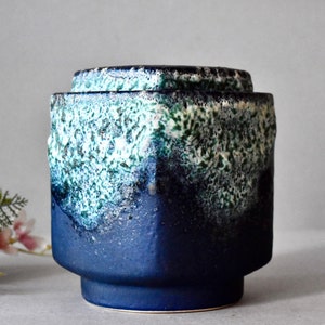Vintage Germany Glazed Ceramic Vases Home Decor Table Decor Fat Lava Vases Centerpiece Middle Century Ceramic Vases