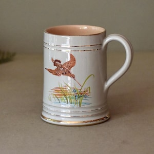Vintage English Ceramic Beer Mug Hunting Beer Stein Home Decor Rustic Decor