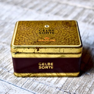 Scatola di sigarette in latta vintage Scatola di tabacco in latta da collezione