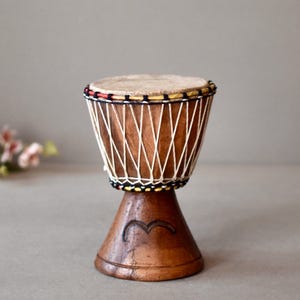 Vintage African Wooden Tarambuka African Drums Home Decor Bohemian Decor Collectable Drums