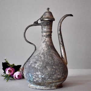 Antique Ottoman Imperial Ibrik Jug Copper Collection