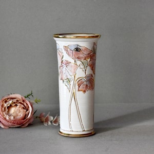 Vases vintage Studio Art en céramique Vases peints à la main Michael et Barbara Hawkins