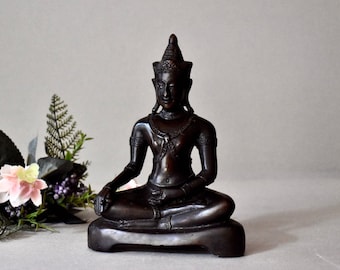 タイの青銅製瞑想仏像、アンティーク・ラタナコーシン像 - Etsy 日本