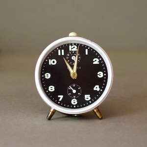 Vintage Alarm Clock Uniona West Germany Table Clock Home Decor Table Vinntage Decor