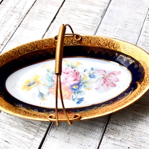 Vintage Porcelain Decorative Tray  Limoges Home Decor Centrepieces Table Decor Collectible Porcelain