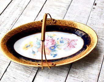 Vintage Porcelain Decorative Tray  Limoges Home Decor Centrepieces Table Decor Collectible Porcelain