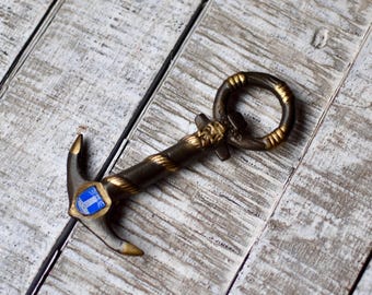 Vintage White Bronze Corkscrew Anchor Shape Collection Corkscrew Bottle Opener Home Decor Nautical Corkscrew