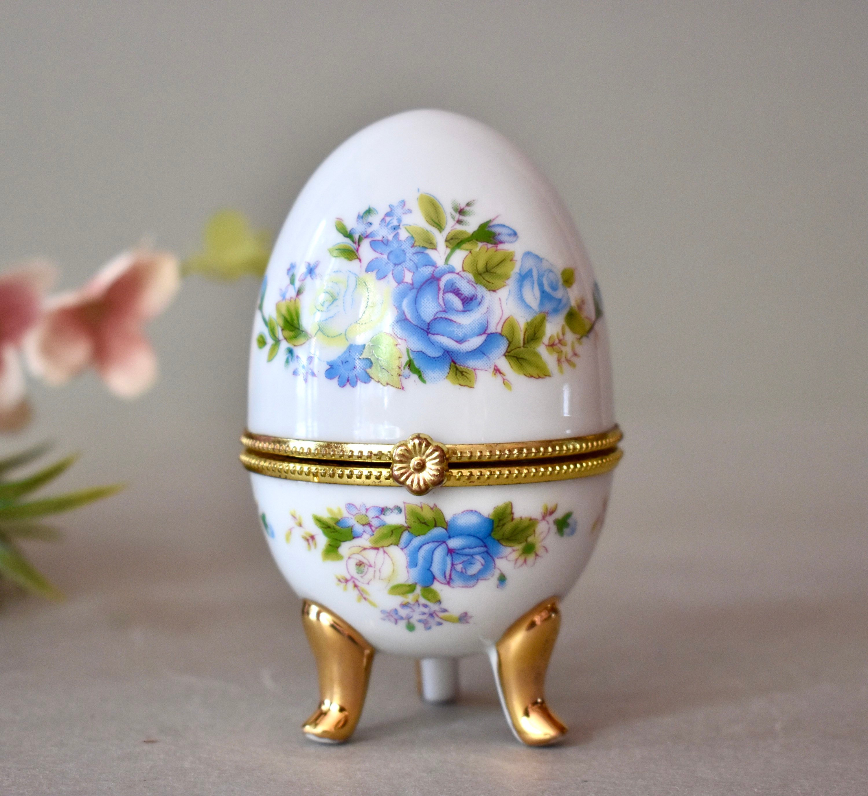 テックアクセサリー Jewellery Porcelain Box With Star Eye Print Antique and Vintage Jewelry Box - Pink Star Sapphire, Czech