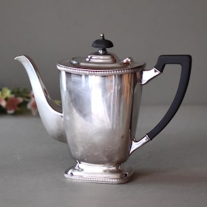 Antique Silver Plated Teapot  Sheffield Art Deco  Teapot  Home  Decor