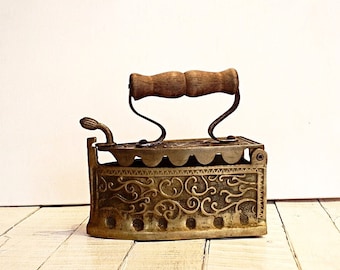 Vintage Eisen Messing, Wohnkultur Eisen, rustikale Eisen Messing, altes Bauerneisen, Vintage Geschenk