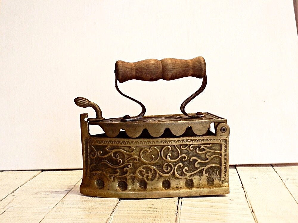 Vintage Iron Brass, Home Decor Iron, Rustic Old Farm Gift