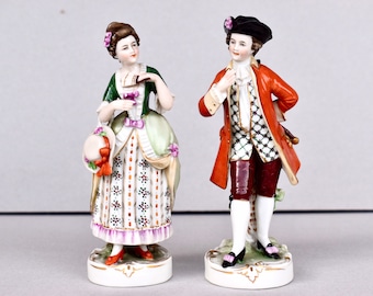 シャイベ　アルスバッハ　磁器　置物　アンティーク 磁器の像「ラファイエット」、ドイツ（民主共和国）、シャイベ＝アルス