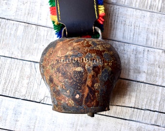 Vintage Cow Copper Bell Primitive Farm Country Bell Horse Bell