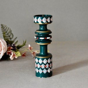 Vintage Wooden Candlestick Holder Vintage Home Decor Bavarian  Candle Holder