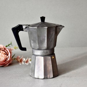 Vintage Aluminum Italian Coffee Machine Pezzetti Collctable Coffeemaker
