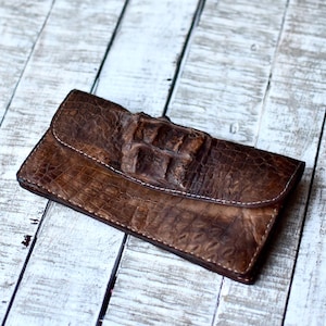 Vintage Women’s Leather Wallet Brown Leather Retro Wallet