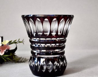 Antique Cut Crystal Vases Amethyst Crystal Val Saint Lambert Vases Home Decor