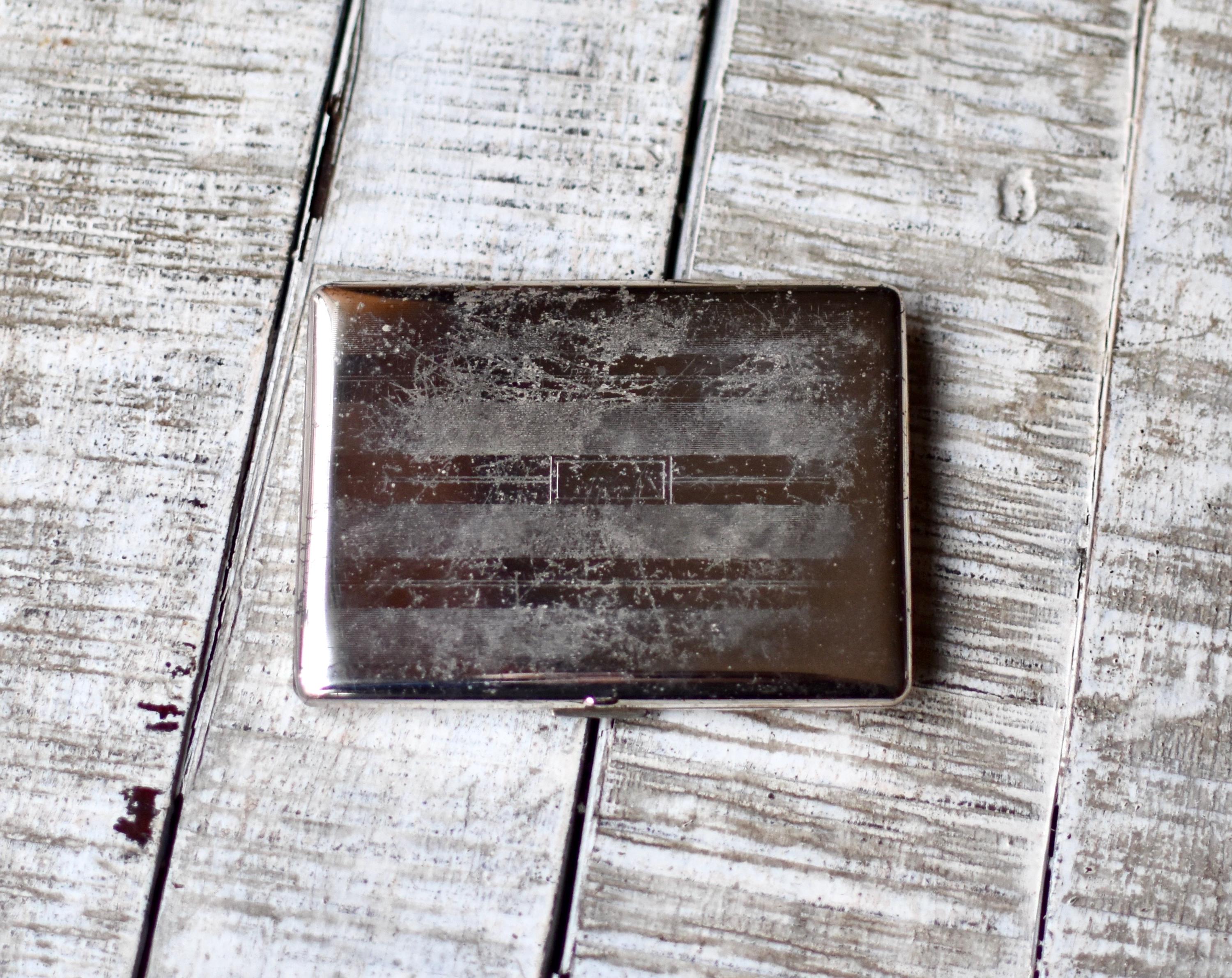 comoy's of london cigarette case Vintage Silver Plated Cigarette Case Comoy’s London