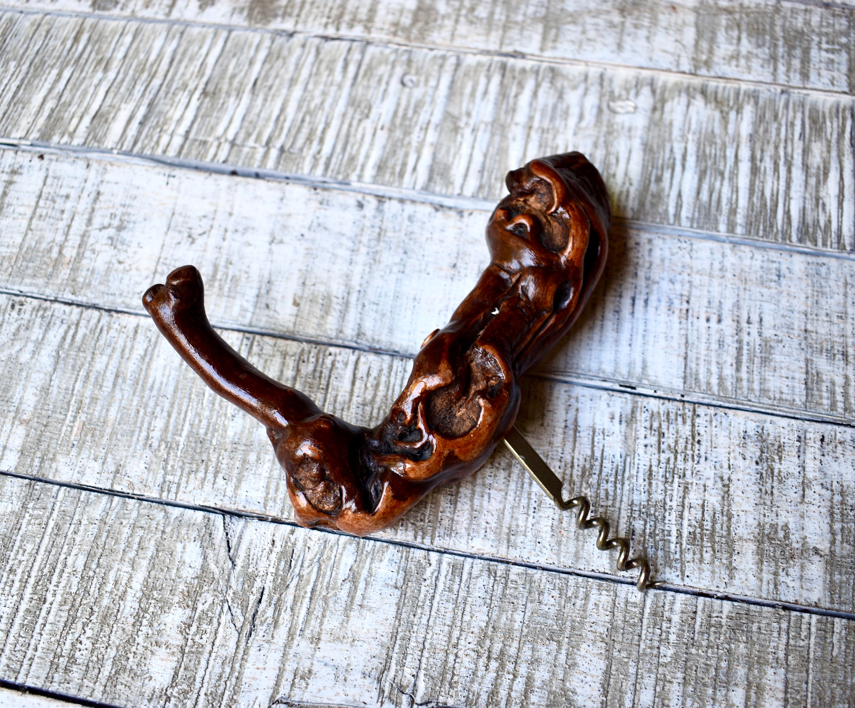 Vintage Wooden Handle Corkscrew Collectibles Gift Wine Tools  Somelier Corkscrew Hunter Gift