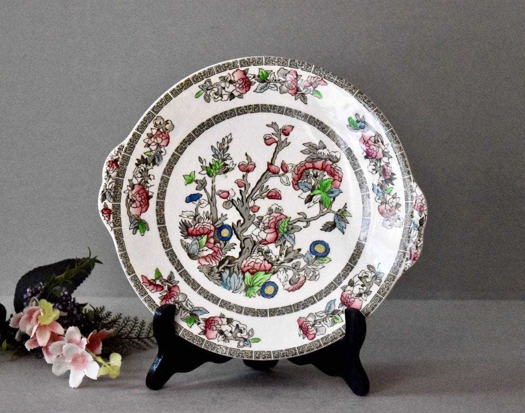 Vintage Porcelain Plates Johnson Bros England Hand Panted Porcelain