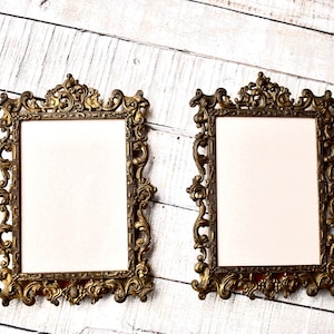 Two Vintage Bronze Photo Frame Baroque Photography Frame Home Decor Vintage Decor