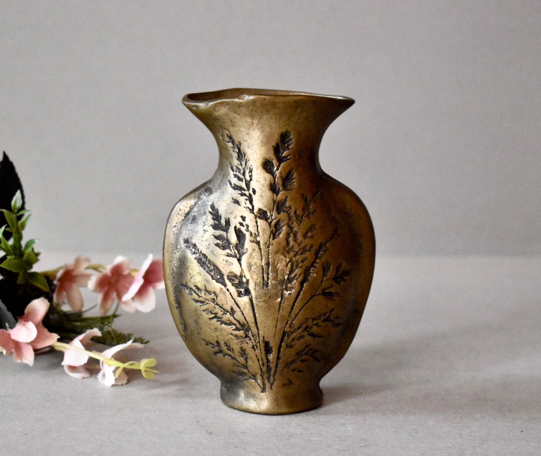 Vintage Bronze Vases Home Decor Table Decor Vases Etsy